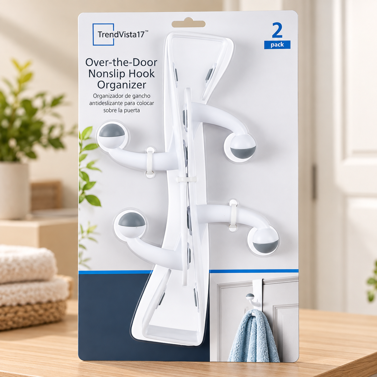 Non-Slip Door Hooks – 2 Pack
