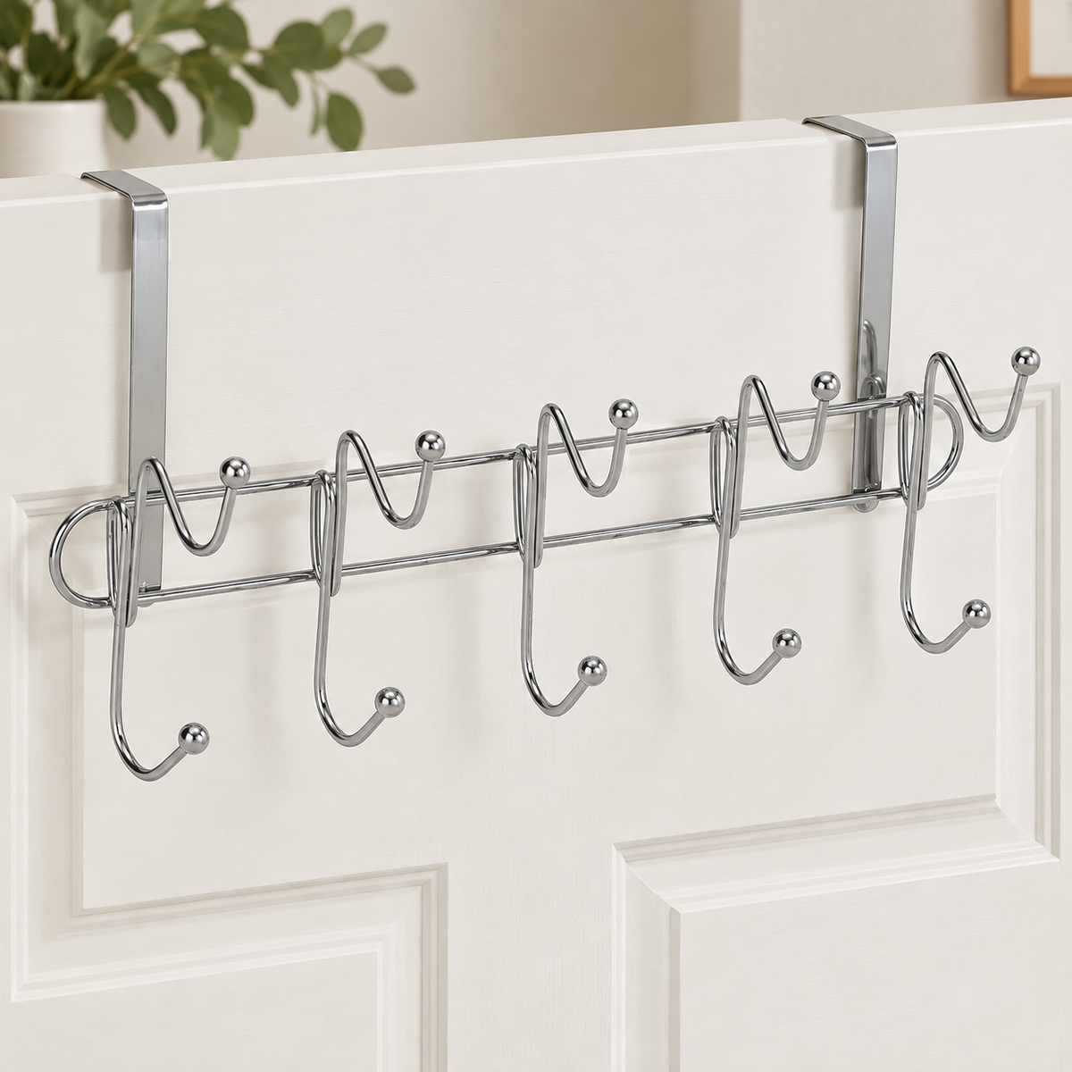 Simplify 10 Hook over-the-door Closet Organizer, Chrome