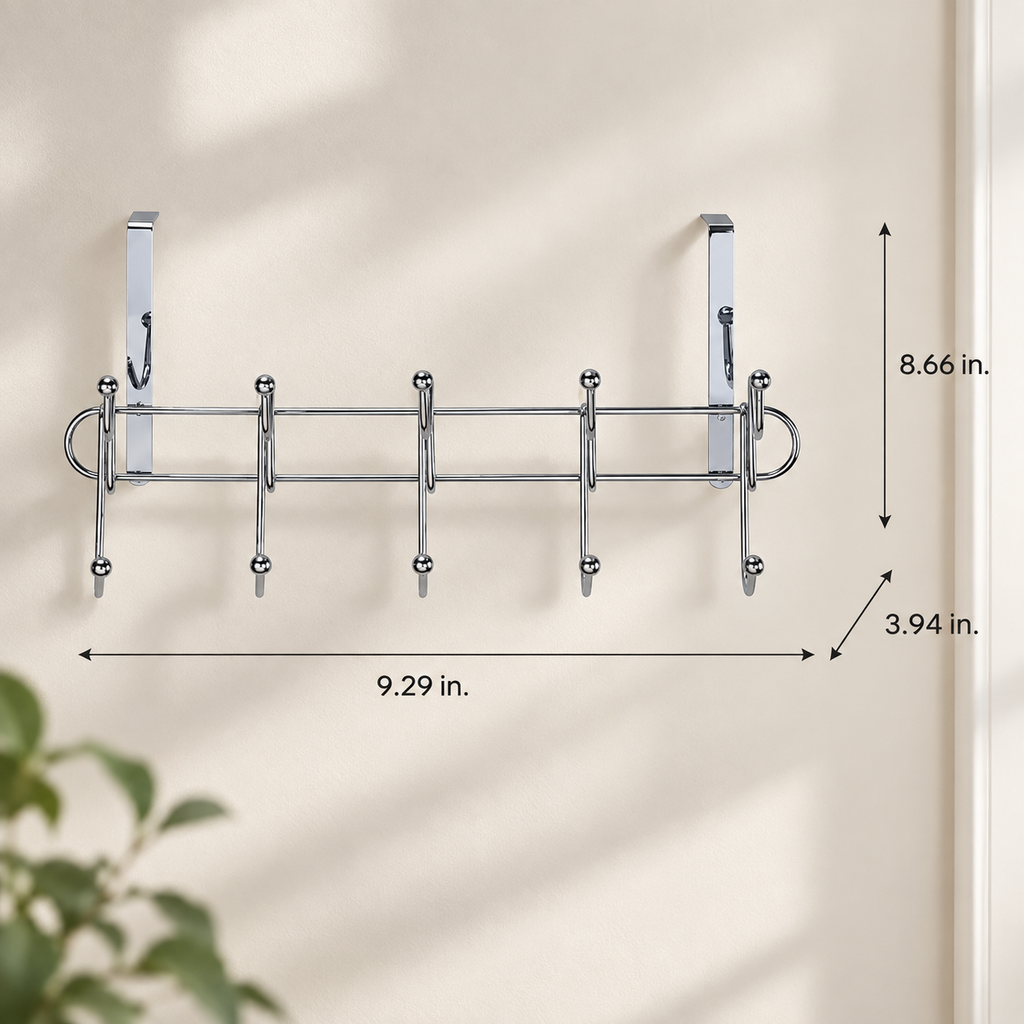 Simplify 10 Hook over-the-door Closet Organizer, Chrome