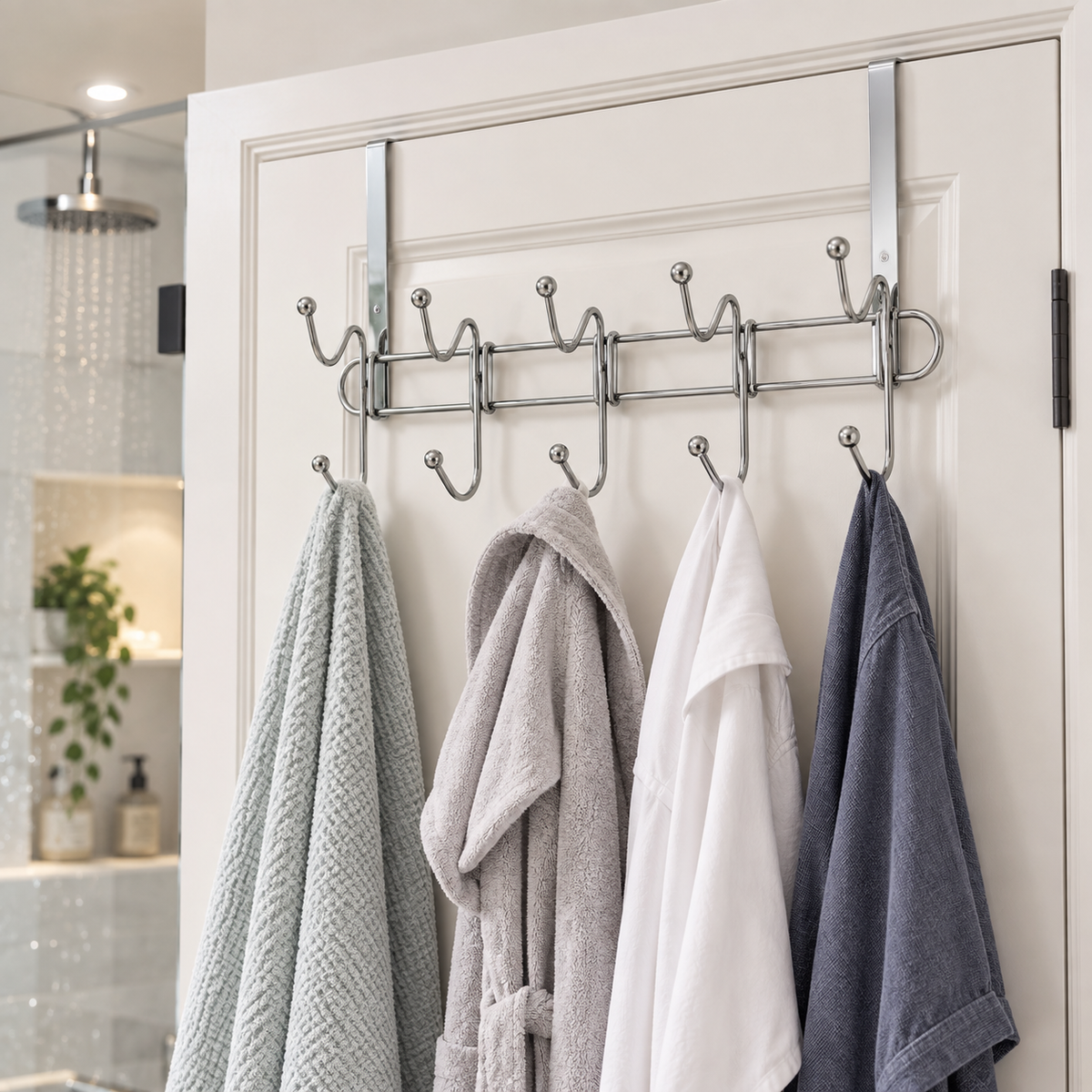 Simplify 10 Hook over-the-door Closet Organizer, Chrome