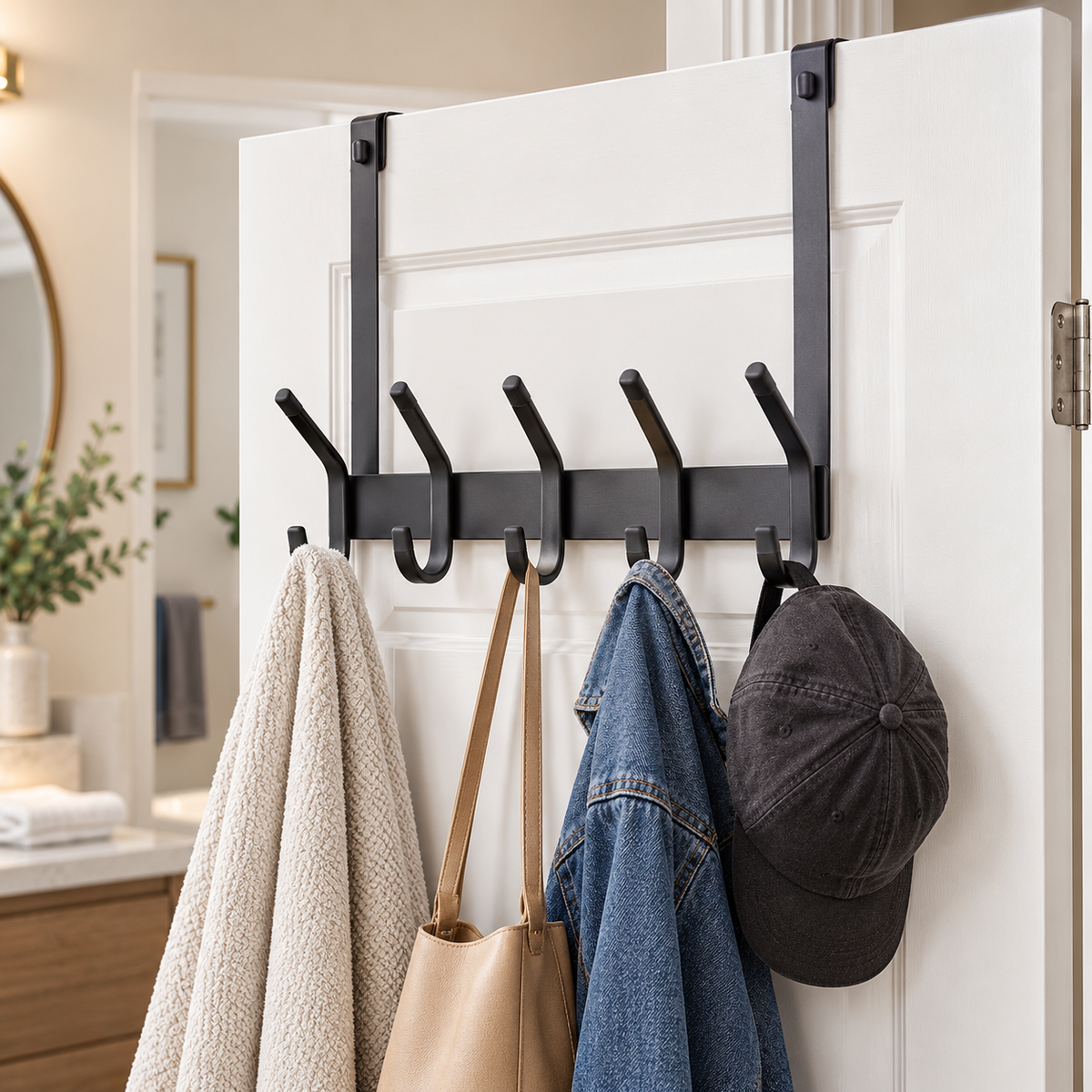 Rubbermaid 5 Double-Hook Over-the-Door Hook Rack