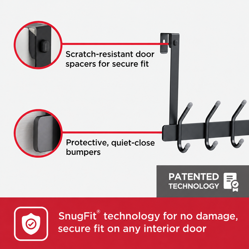 Rubbermaid 5 Double-Hook Over-the-Door Hook Rack