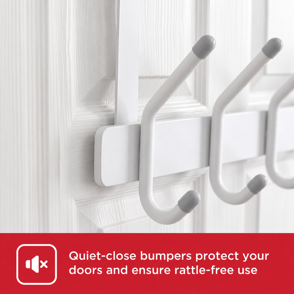 Rubbermaid 5 Double-Hook Over-the-Door Hook Rack