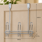 Simplify 6 Hook Compact over the Door Hooks, Chrome