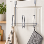 Simplify 6 Hook Compact over the Door Hooks, Chrome